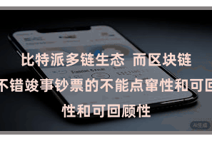 比特派多链生态  而区块链时刻不错竣事钞票的不能点窜性和可回